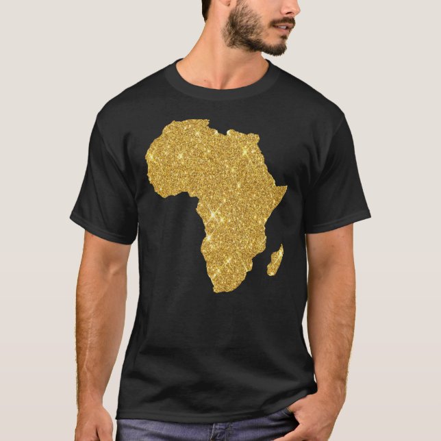 Essenzieller T - Shirt der Afrikanischen Goldkarte (Vorderseite)