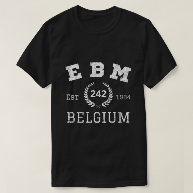 Essenzieller T - Shirt für das EBM 242 Belgien-Log (Design vorne)