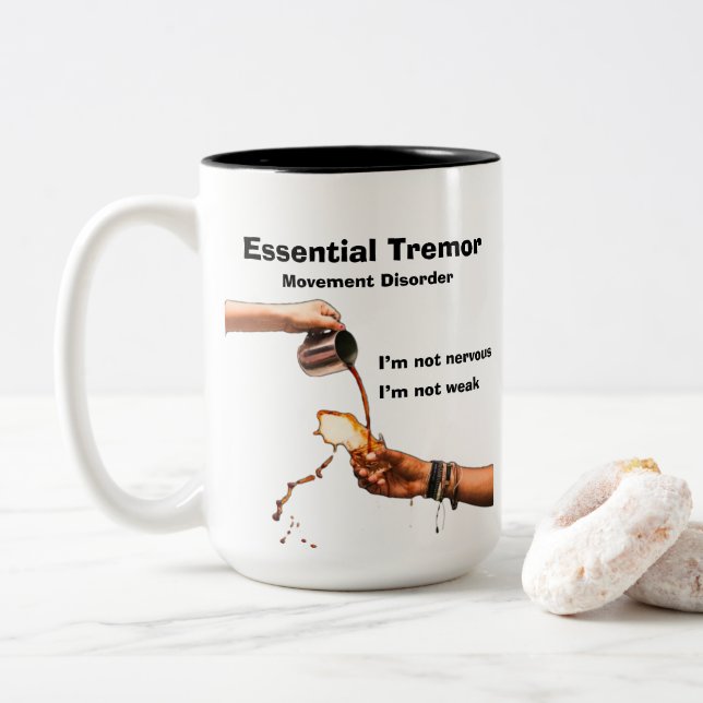 Essenzieller Tremor Zweifarbige Tasse (Mit Donut)