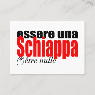 Essere una Schiappa être nulle en français B Cards Visitenkarte
