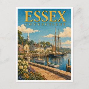 Essex Connecticut Essex Hafen GeoSaga Postkarte