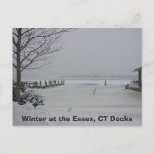 Essex Dock, Winter bei Essex, CT Docks Postkarte