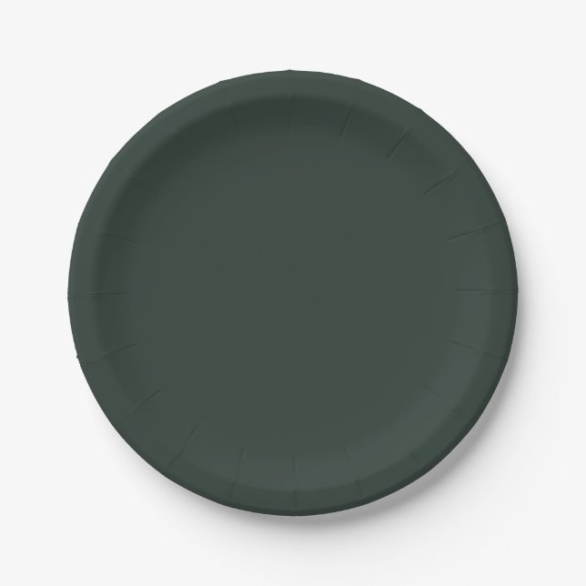 Essex Green Solid Color Pappteller (Vorderseite)