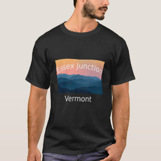 Essex Junction Vermont Mountain Sonnenuntergang He T-Shirt