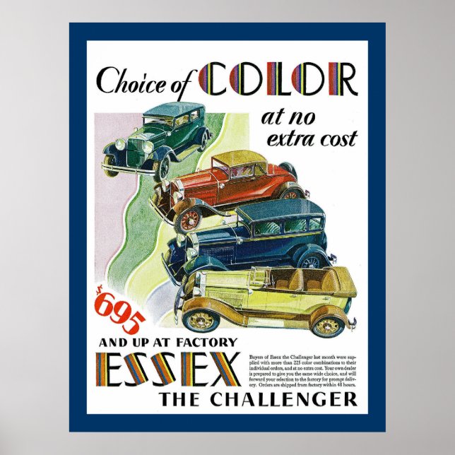 Essex The Challenger Automobile Poster (Vorne)
