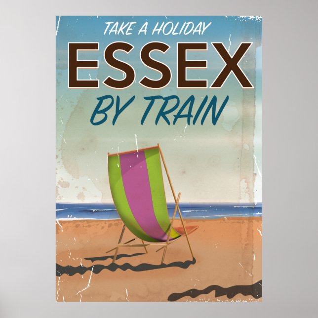 Essex, UK Vintage Travel Poster (Vorne)
