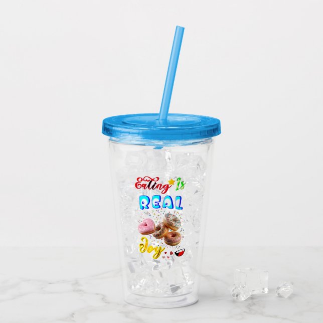 Essgeschirr ist echte Freude Acryltrinkbecher (Rückseite Ice)