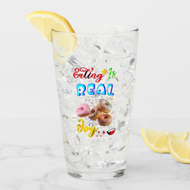 Essgeschirr ist echte Freude Glas (Vorderseite Ice)