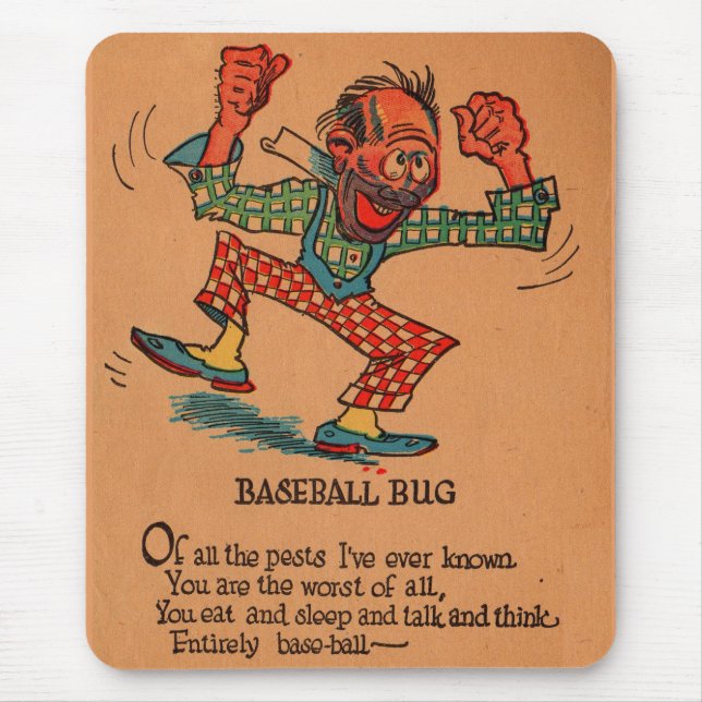 Essig-Valentin der 1930er Jahre: der Baseball-Bug Mousepad (Vorne)