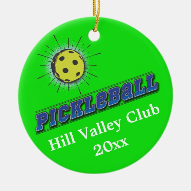 Essiggurken-Ball-Sternexplosion Keramikornament (Vorne)