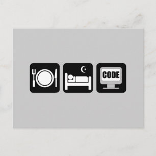Essschlafcode Postkarte