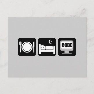 Essschlafcode Postkarte