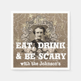 Essst Drink Beängstigend Spider Halloween Kraft We Serviette