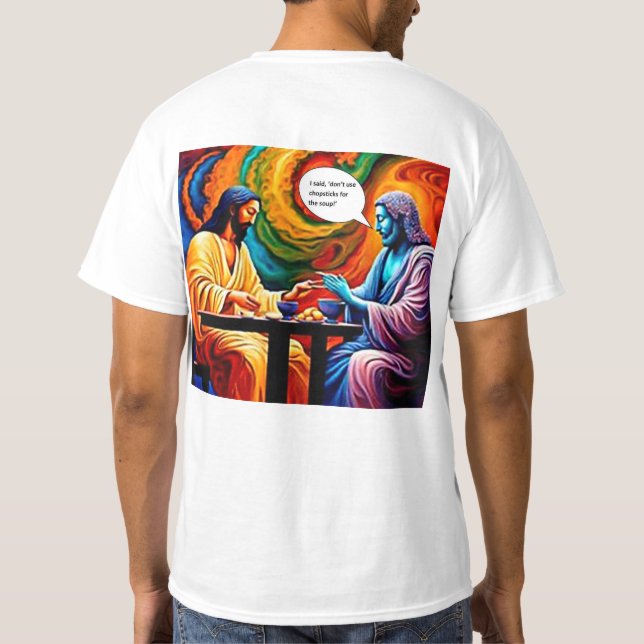 Essstäbchen-Suppe T-Shirt (Rückseite)