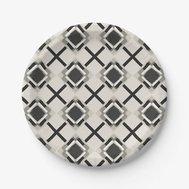 Esssteller für Modedesigner Muster Pappteller (Vorderseite)