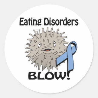 Essstörungen Blow Awareness Design Runder Aufkleber