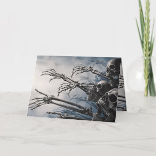 Esst Drink wird erschrecken Zombie Skeleton Hallow Karte