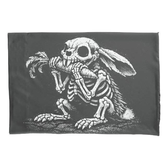 Esst Gemüse – Toter Hase von BurnsInHell Kissenbezug (Vorderseite)