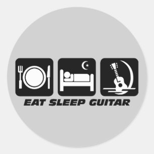 Esst Schlafgitarre Runder Aufkleber