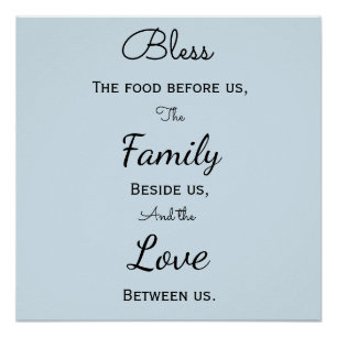 Esszimmer-Gebets-Plakat Poster