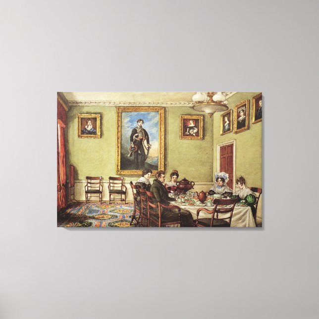 Esszimmer im Langton Hall Leinwanddruck (Vorderseite)