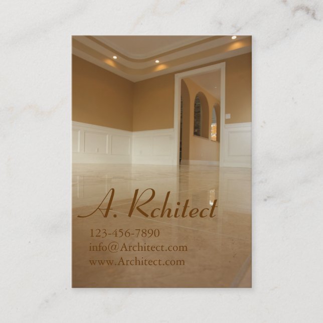 Esszimmer im Neubau-Zuhause Visitenkarte (Vorderseite)