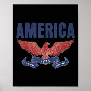 Est 1776 Patriotische US-amerikanische Flagge 4. J Poster