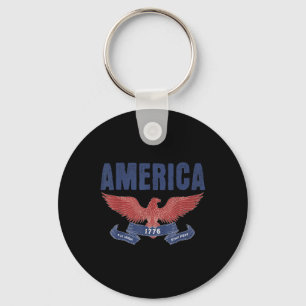 Est 1776 Patriotische US-amerikanische Flagge 4. J Schlüsselanhänger