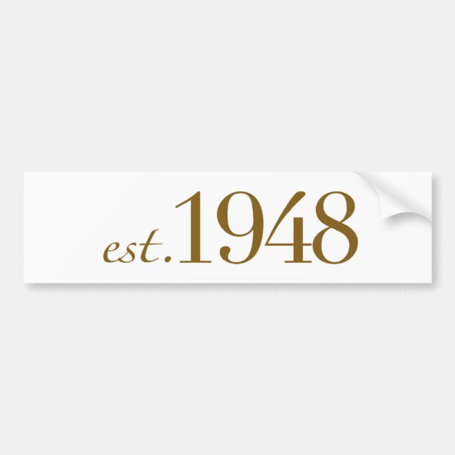 Est 1948 autoaufkleber (Vorne)