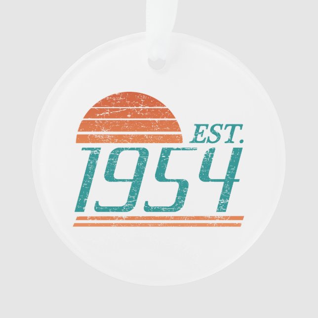 Est. 1954 Vintag 70 Jahre alt Ornament (Vorderseite)