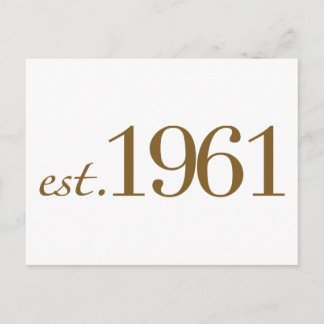 Est 1961 (Geburtsjahr) Postkarte