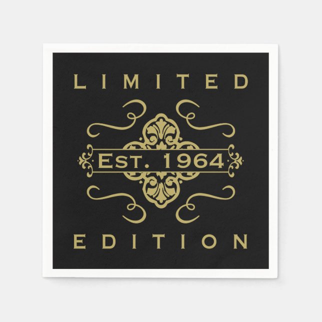 Est. 1964 60. Geburtstag Serviette (Vorderseite)