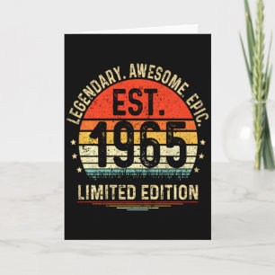 Est 1965 Vintage 1965 56. Geburtstags-T-Shirt Karte