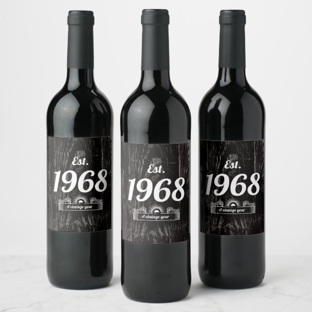 Est. 1968 Vintages Weinetikett (Flaschen)