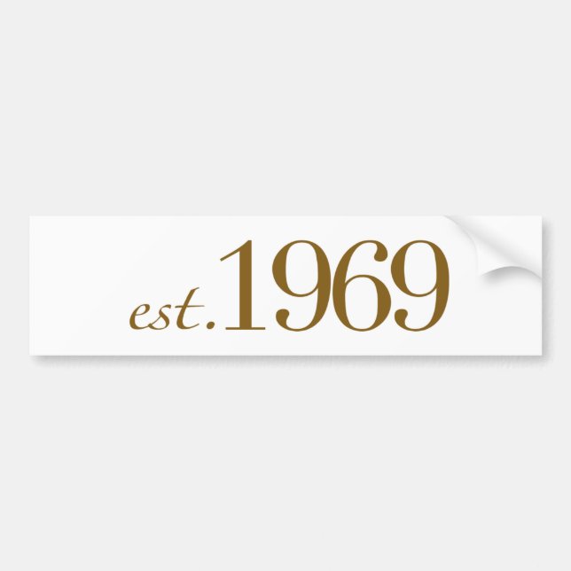 Est 1969 autoaufkleber (Vorne)