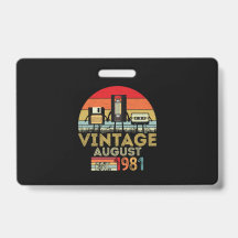 EST 1981 August Vintag 40. Geburtstag