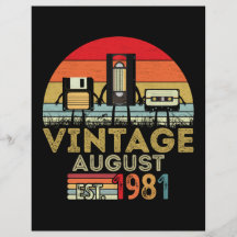 EST 1981 August Vintag 40. Geburtstag