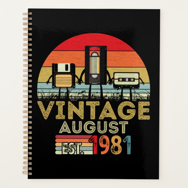 EST 1981 August Vintag 40. Geburtstag Planer (Vorderseite)