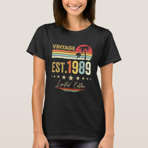 Est 1989 Jahrgang 1989 Limitierte Auflage 33. Gebu T-Shirt
