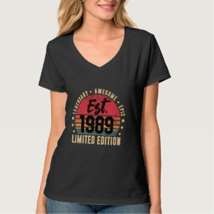 Est 1989 Limited Edition 35 Jahre Vintag 35. T-Shirt