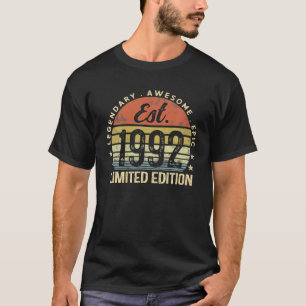 Est 1992 Limited Edition 30. Geburtstagsgeschenke T-Shirt