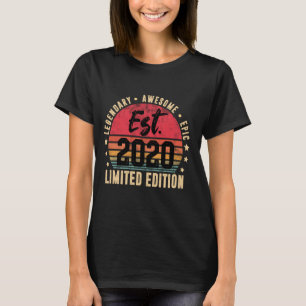 Est 2020 Limited Edition 4 Year Old Vintag 4th Bi T-Shirt