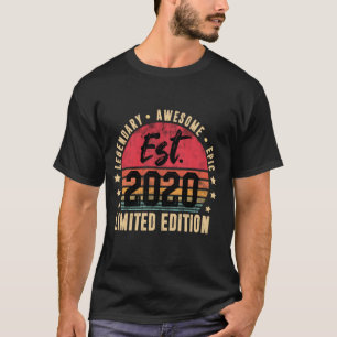 Est 2020 Limited Edition 4 Year Old Vintag 4th Bi T-Shirt