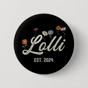 Est 2024 Floral Muttertag Neue Eltern Schwangersch Button