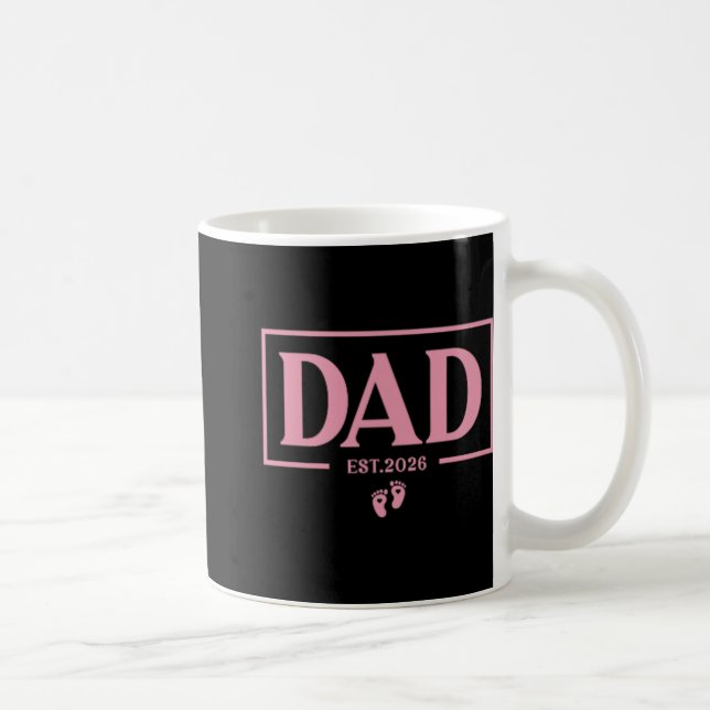 Est 2026 First Time New Daddy Dad To Be  Kaffeetasse (Rechts)