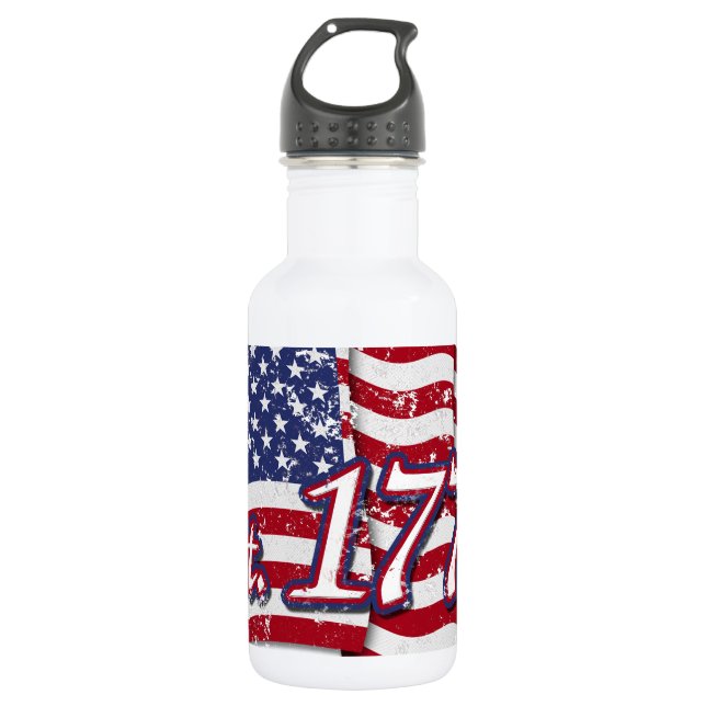 Est. Flag 1776 USA - Not leidend Trinkflasche (Vorderseite)