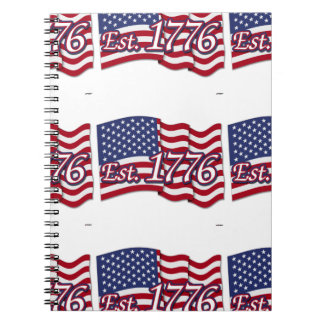 Est. Flag 1776 USA Notizblock