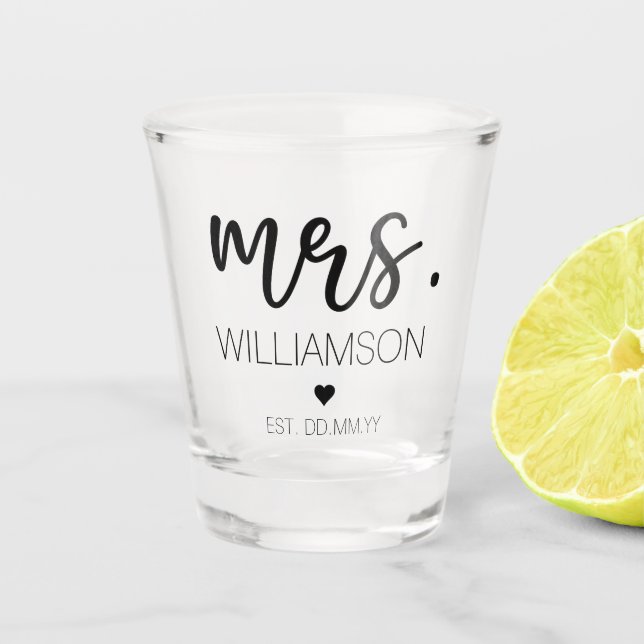Est Individuelle Name Wedding New Couple Gift  Schnapsglas (Vorderseite)