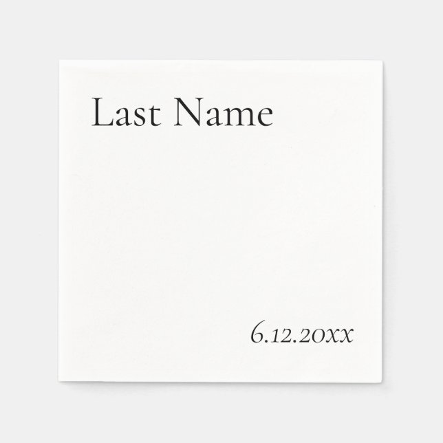 Est. Newlyweds Napkins Serviette (Vorderseite)