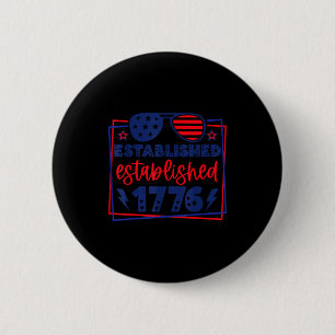 Established 1776 patriotische Schattierungen Button
